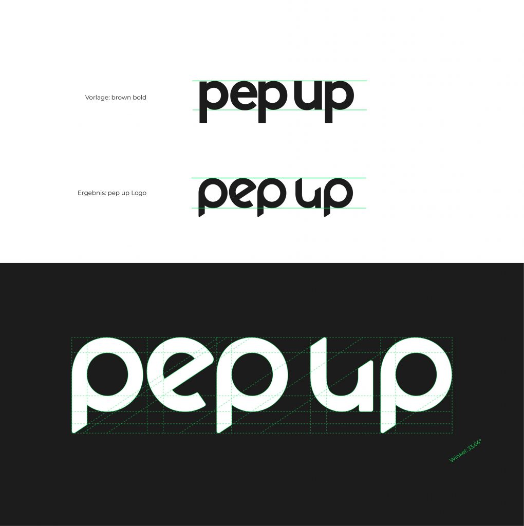 Speckdesign Mediendesign Projekt pep up Logoentwicklung